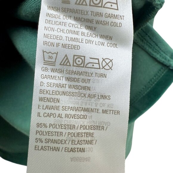 BELLE Kim Gravel Velour Turtleneck Womens Top Medium Green Velvety Soft Pullover - Picture 7 of 7